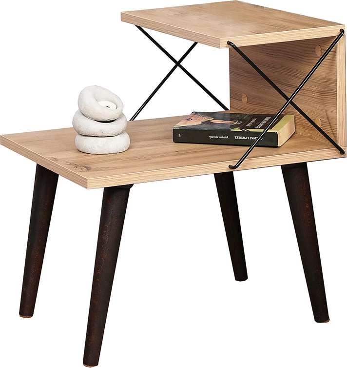 Tavolinë anësore për krevat, Gather, sonoma-arrë, 50x40x55cm