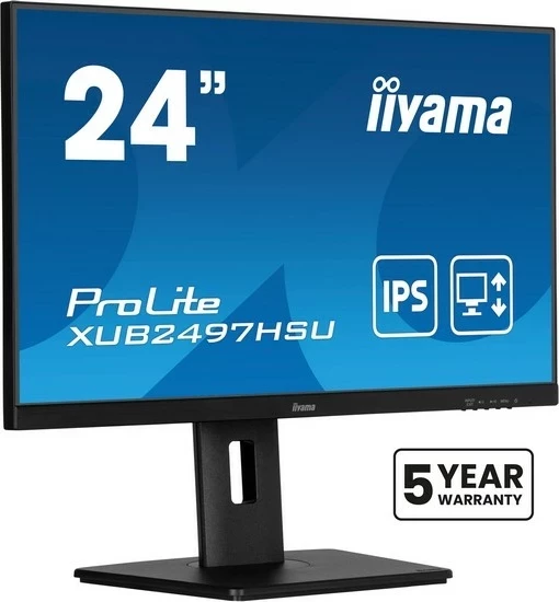 Monitor iiyama Prolite XUB2497HSU-B2, 23.8", Full HD, i zi