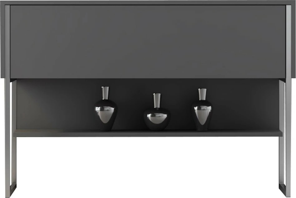 Komodë Hanah Home, Luxe, argjend dhe antracit