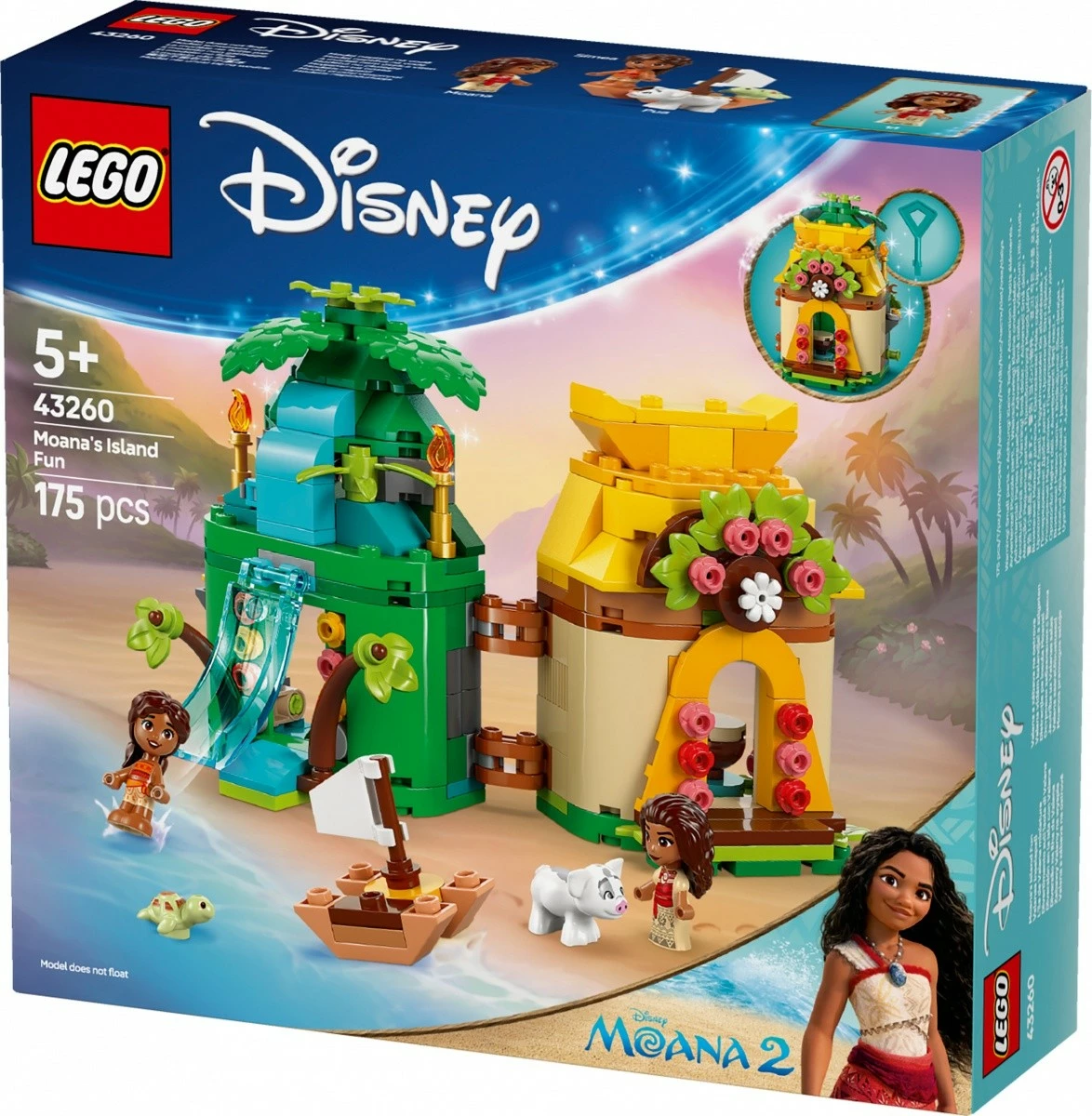 Set LEGO Disney Vaiana 43260, 175 pjesë, për fëmijë, plastikë