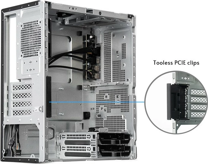 Kasë Chieftec UNI Series BS-20B-OP midi tower, micro ATX/Mini-ITX, e zezë