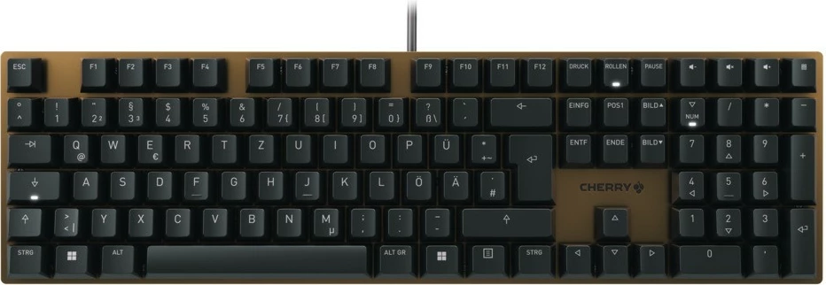 Tastierë mekanike Cherry KC 200 MX, USB, QWERTZ, e zezë, bronz
