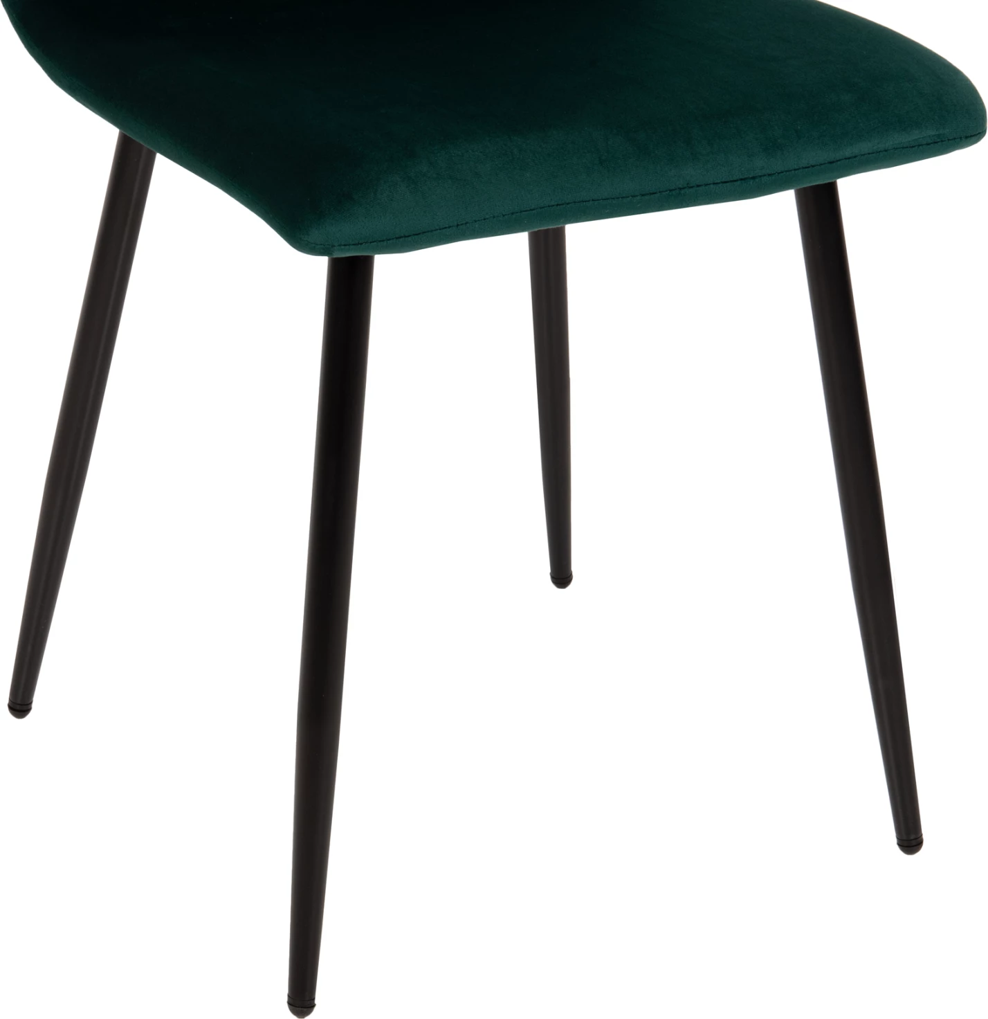 Karrige ngrënieje LATRELL, jeshile cypress, këmbë metalike të zeza, 43x54x88H cm., set prej 4 copë