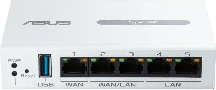 Router VPN biznesi Asus ExpertWiFi EBG15 (90IG08E0-MO3B00/90IG08E0MO3B00), Gigabit 1Gbps, 5x RJ45 me 2x WAN/LAN, USB si backup WAN, VLAN/VPN, AiMesh kompatibil, e bardhë