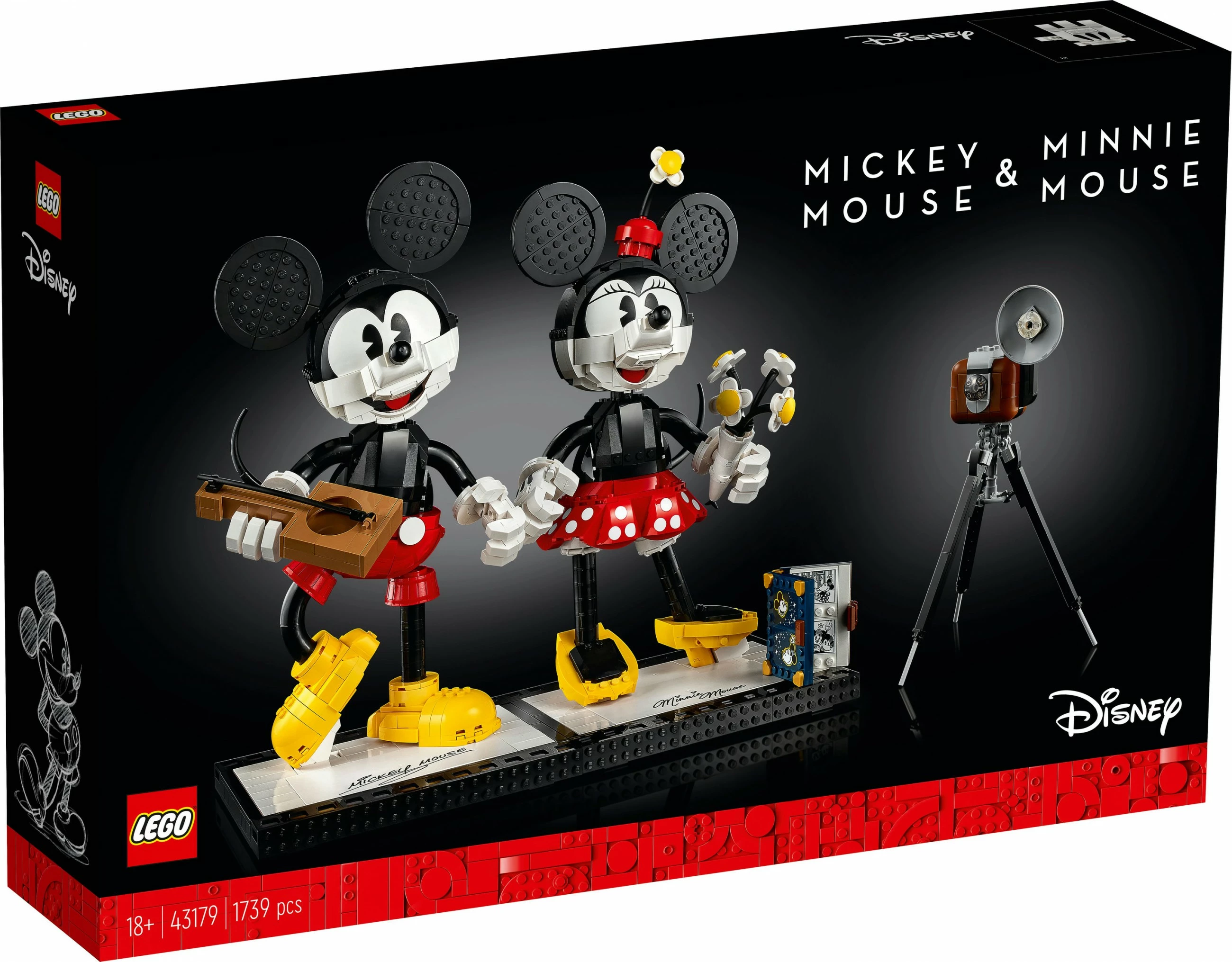 Set ndërtimi LEGO Classic Mickey Mouse & Minnie Mouse, 1739 pjesë, plastikë