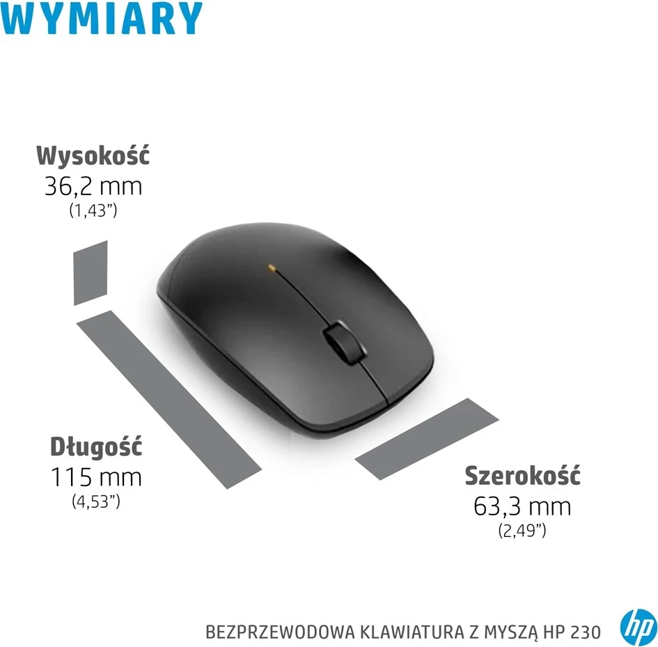 Maus dhe Tastaturë Wireless HP 230, e Zezë