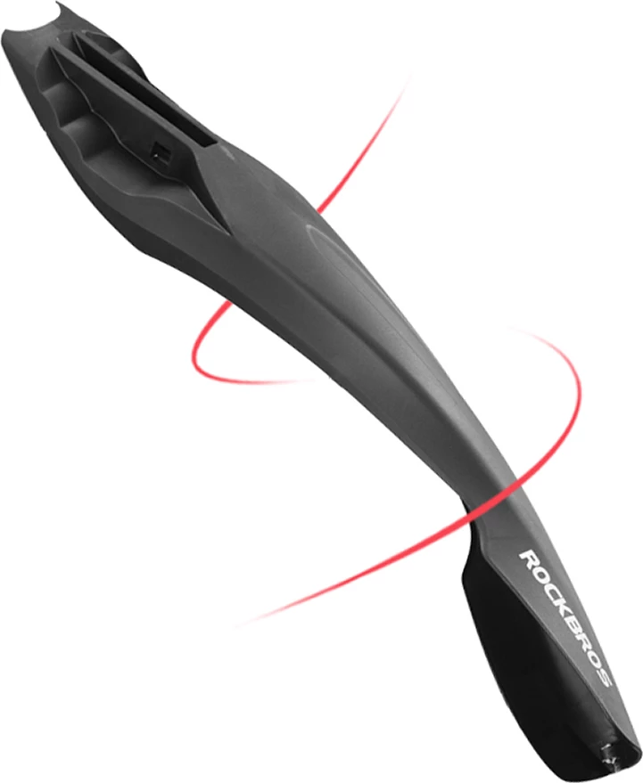 Mbrojtëse balte për biçikletë Rockbros DNB8001 me dritë LED të kuqe, e zezë