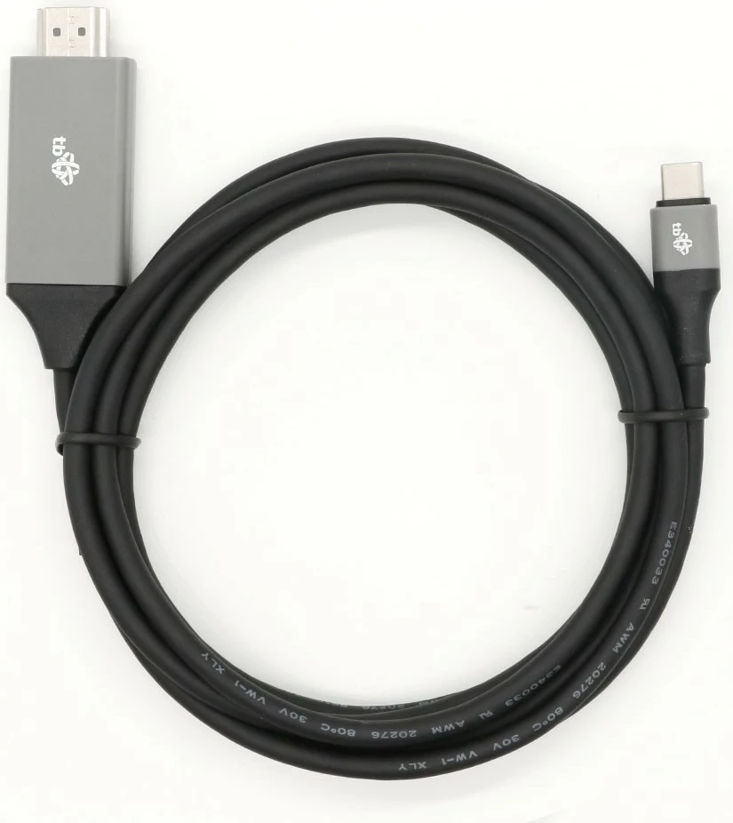 Kabllo HDMI 2.0V në USB Type C TB, 2m, E zezë