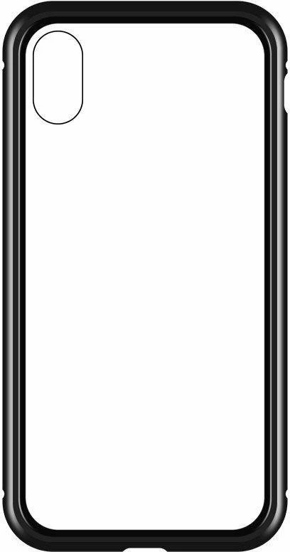 Mbështjellës Wozinsky Full Magnetic Case për Samsung Galaxy A72, xham i integruar, zi-transparent