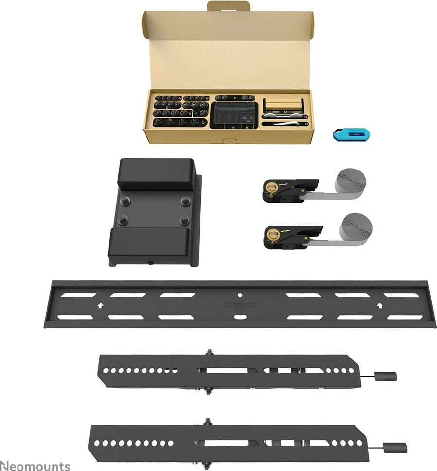 Mbajtës TV Neomounts WL35S-910BL16, për shtyllë, 40-75 inç, çelik, i zi