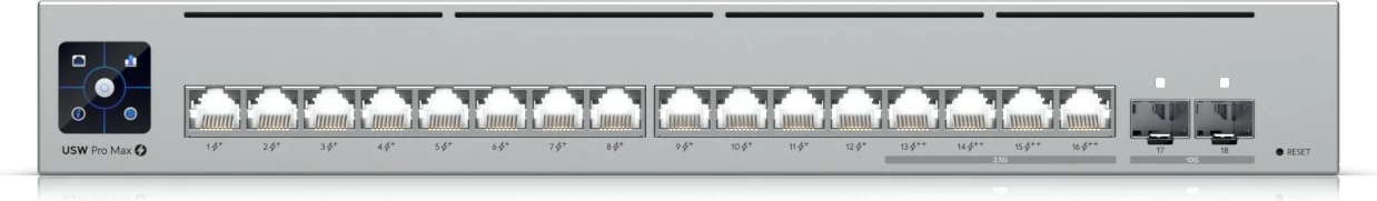 Switch Ubiquiti Pro Max 16 PoE, Managed, L3, Gigabit Ethernet, Rack mounting