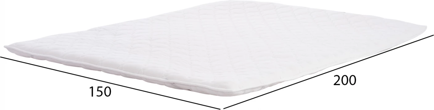 Topper CLOUD, bardhë, 150x200 cm, për krevat dopio