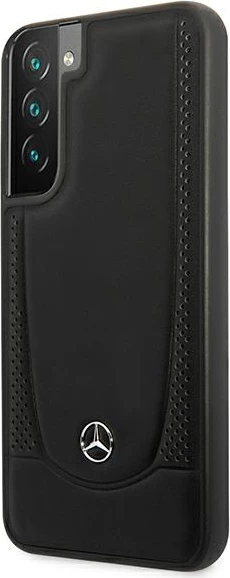 Mbështjellës Mercedes MEHCS22MARMBK për Samsung Galaxy S22+, lëkurë, i zi
