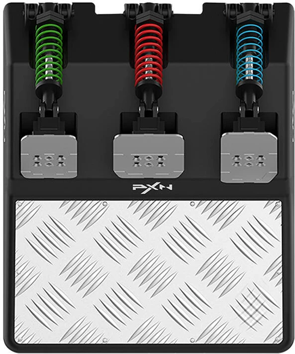 Timon gaming PXN PXN-V10 V2 me 3 pedale dhe kambjo, për PC/PS4/XBOX/Switch, i zi