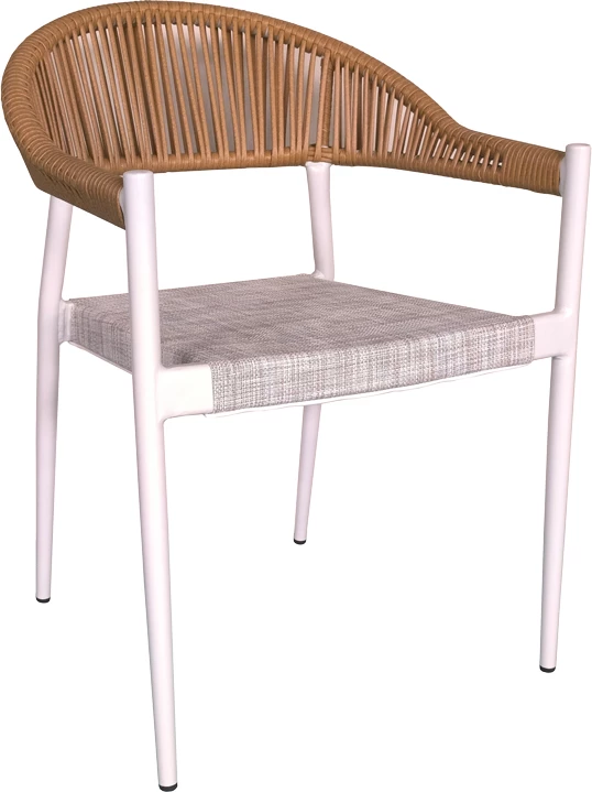 Set tavoline me karrige Kliton-Elation alumini ngjyrë e bardhë 150x80x74cm