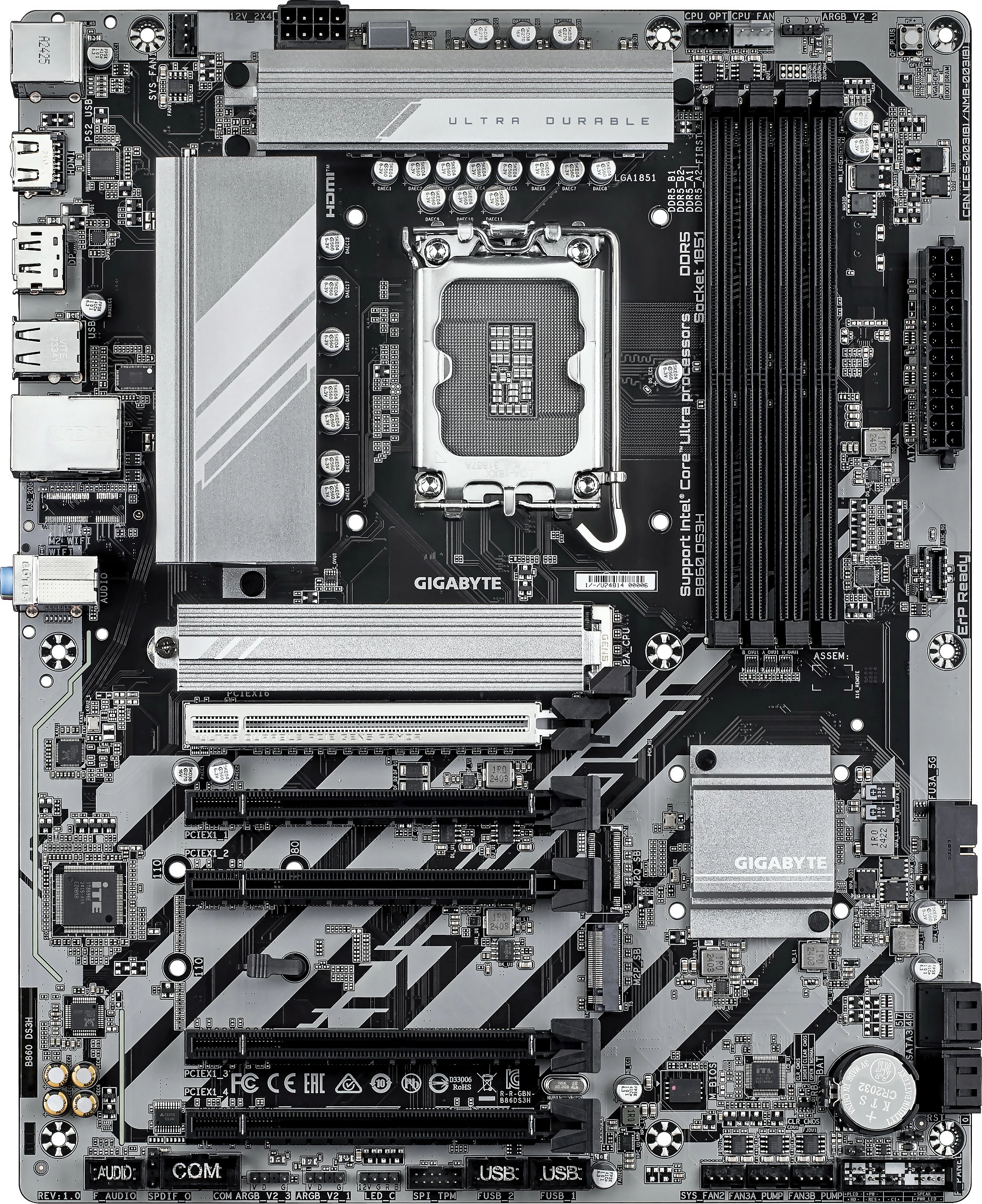 Pllakë amë Gigabyte B860 DS3H, LGA 1851, DDR5, PCIe 5.0, ATX