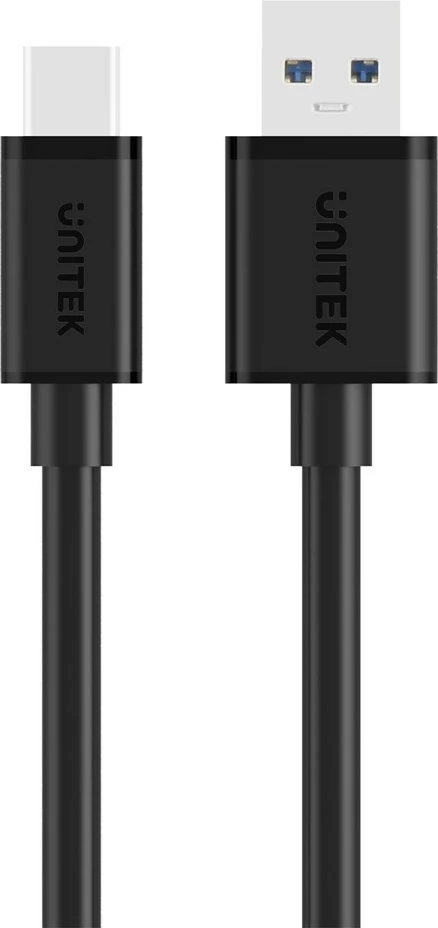 Kabllo USB 3.2 Gen 1 UNITEK Y-C474BK, USB A / C, e zezë