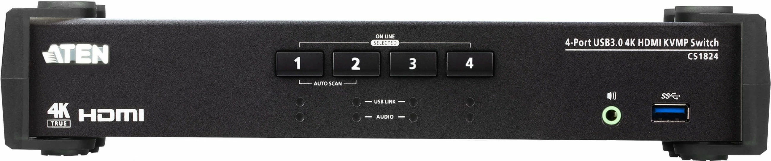 Switch KVM ATEN CS1824, 4 porta, USB 3.0, HDMI, 4K, i zi