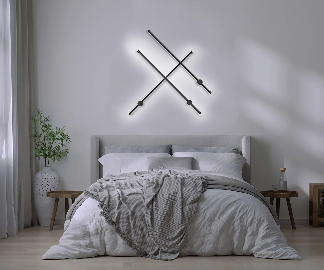 Llambë muri Activejet AJE-HILTON, LED, 9 W, Alumini, E zezë