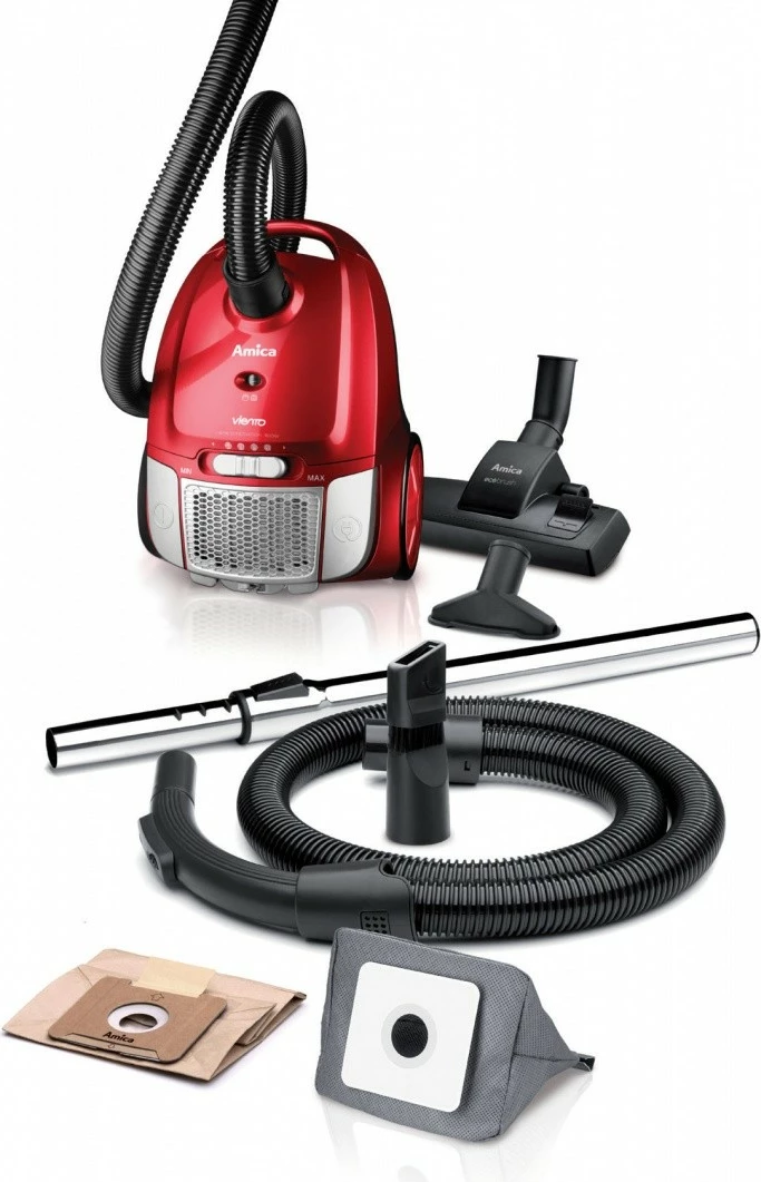 Fshesë me korent Amica VIENTO VI2031, me qese, e kuqe