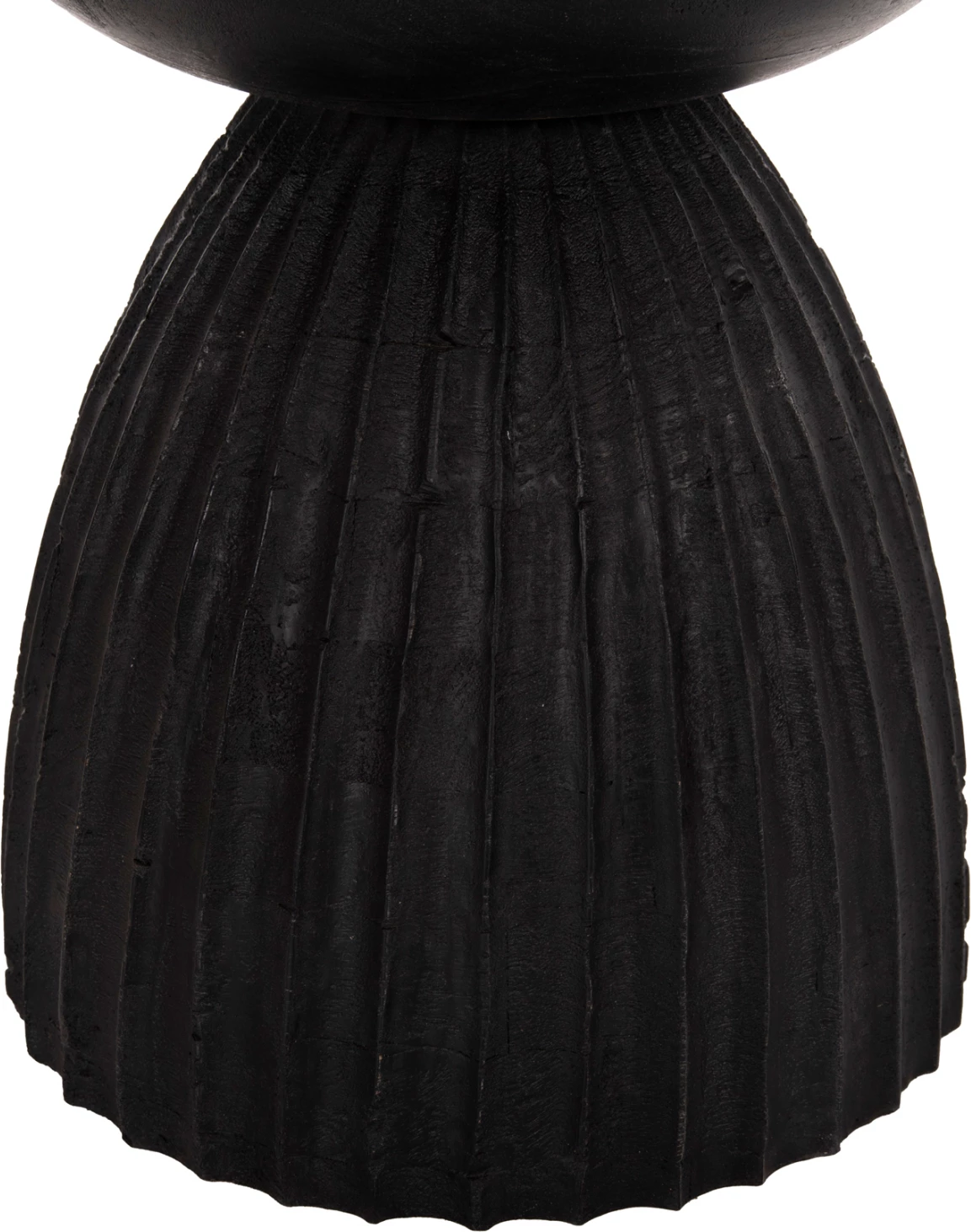 Karrige e rrumbullakët SCALLOP FH9702 dru mango i zi Φ35x45Hcm