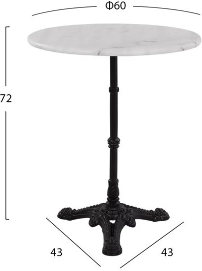 Tavolinë mermeri FH5608 060Χ71cm