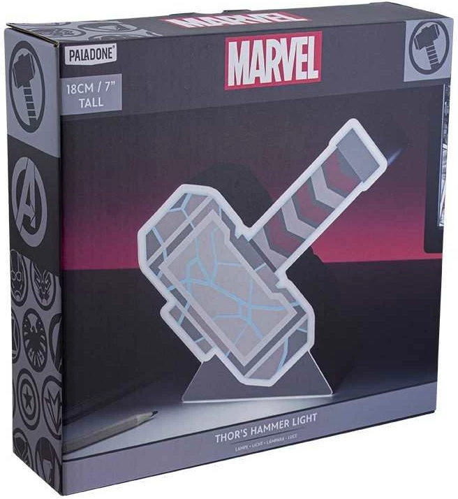 Dritë nate Paladone Marvel Thor\'s Hammer Box, 16 cm, me bateri