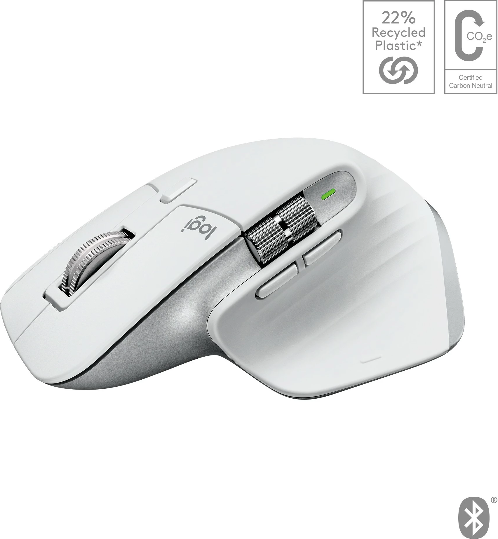 Maus Logitech MX Master 3S për Mac, Bluetooth, 8000 DPI, argjendtë/bardhë