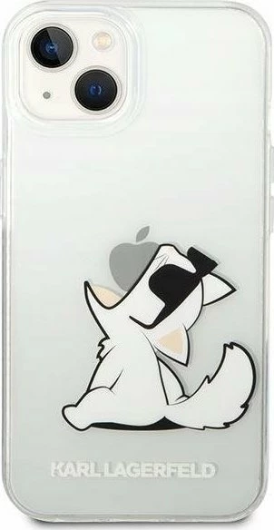 Mbështjellës Karl Lagerfeld KLHCP14MCFNRC për Apple iPhone 14 Plus, hardcase, Choupette Fun, transparent