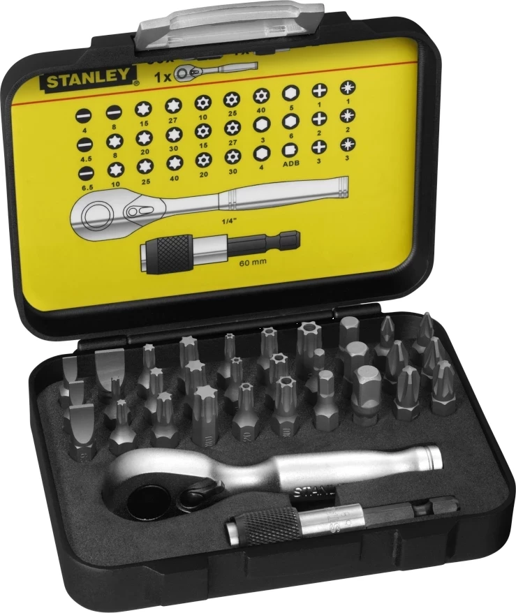 Set bitash me mini ratchet Stanley 1-13-904, 1/4\", 32 copë