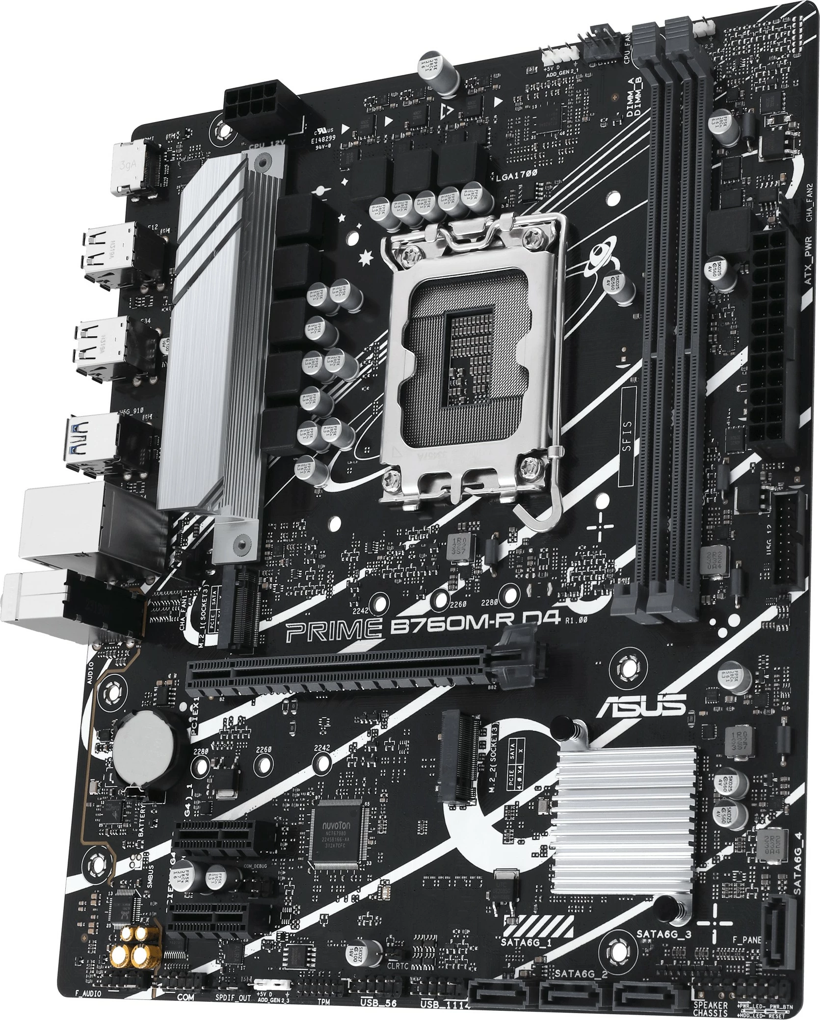 Pllakë amë ASUS PRIME B760M-R D4, Intel, LGA 1700, DDR4-SDRAM, 64 GB