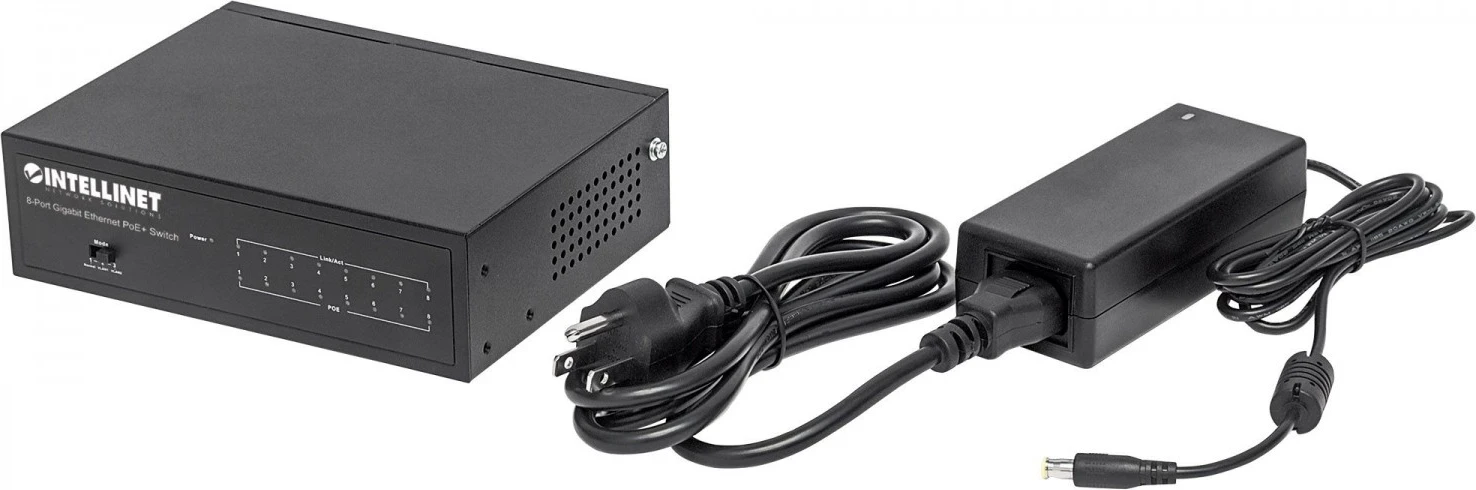 Switch Intellinet me 8 porta Gigabit PoE + VLAN