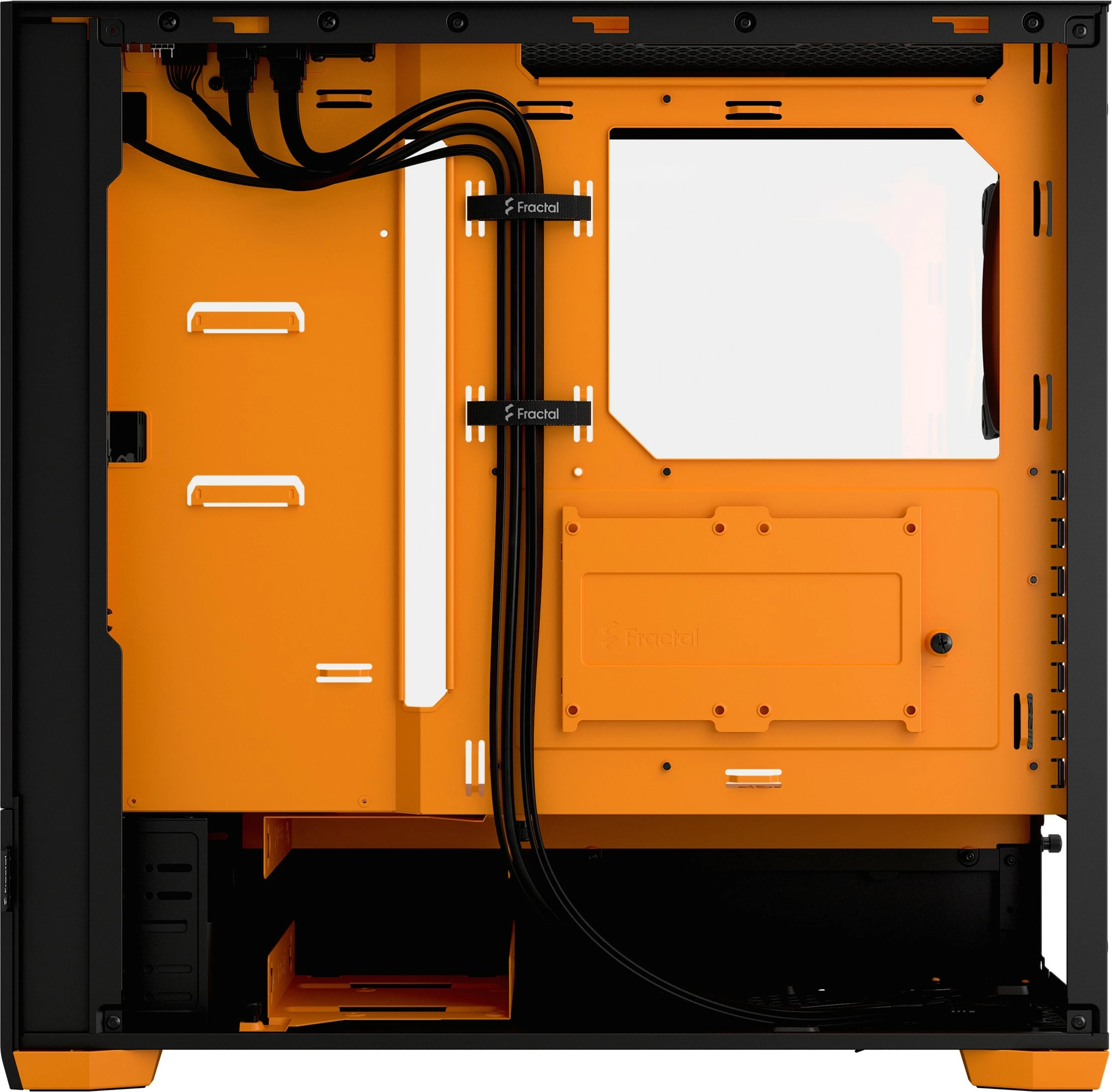 Kasë Fractal Design Pop Air RGB Orange Core TG Clear Tint, midi tower, xham i temperuar, RGB, e zezë/portokalli