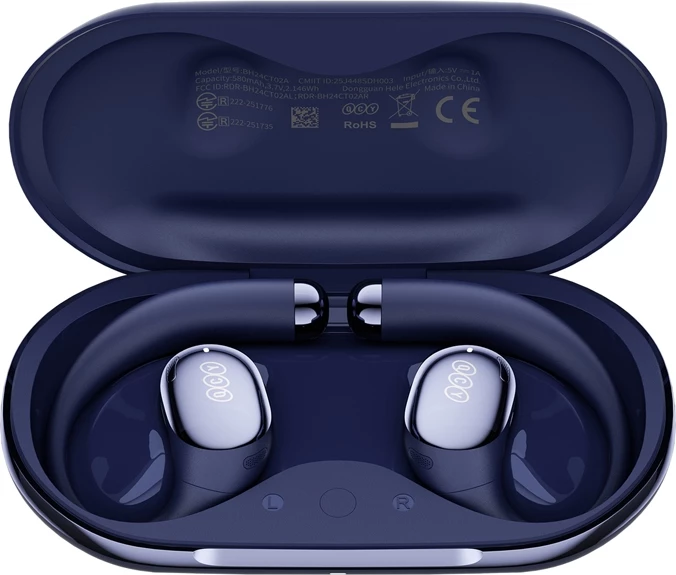 Kufje QCY Crossky R70 TWS, pa tela, me mikrofon, IPX5, Blu