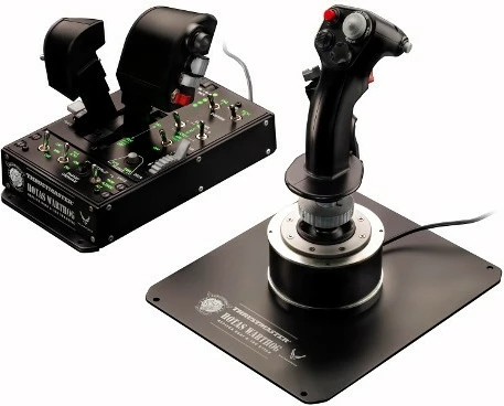 Joystick Thrustmaster Hotas Warthog, për PC, me kabllo, i zi/argjendtë, set