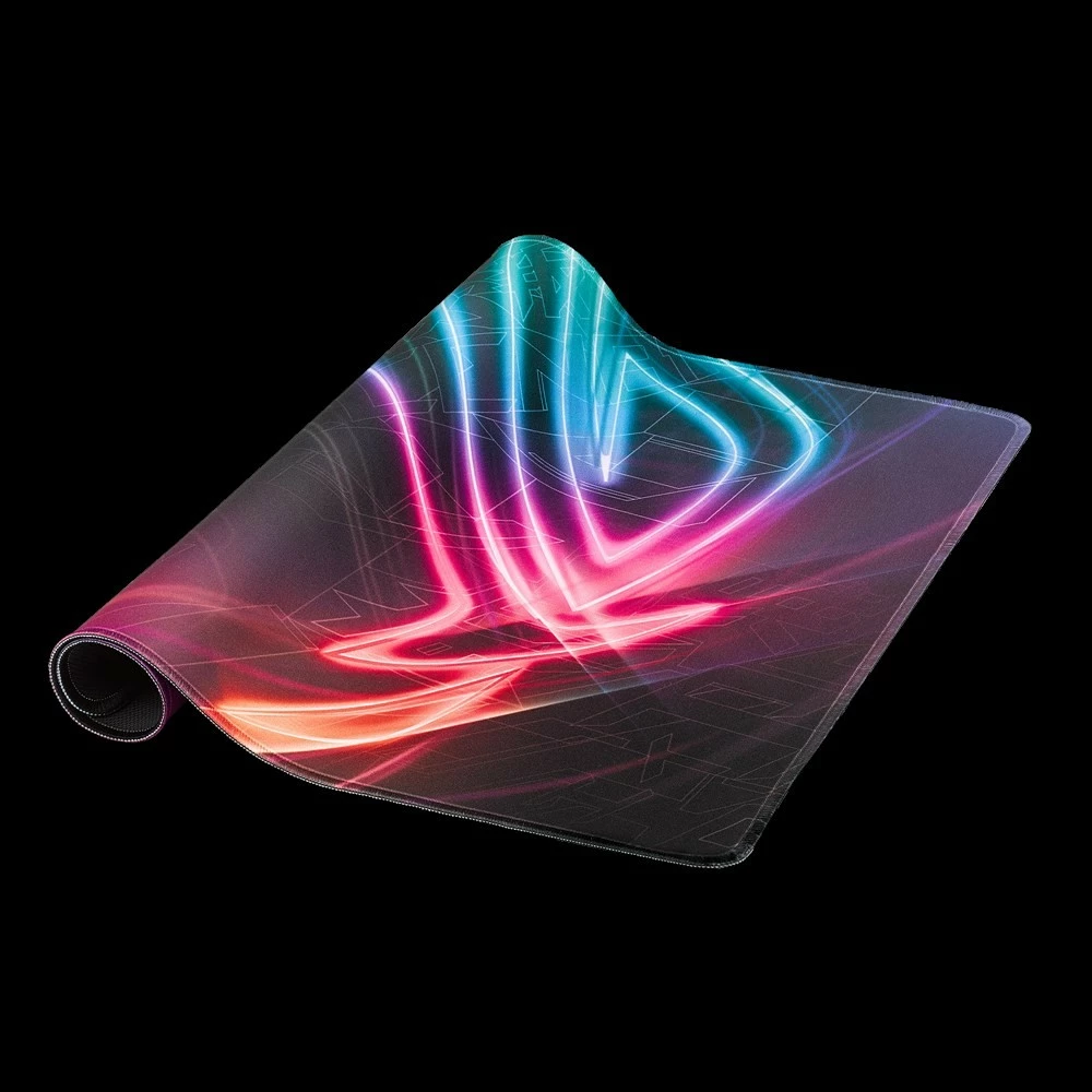 Mauspad ASUS ROG Strix Edge, gaming, multikolor, 450x400mm, gome, antirrëshqitës