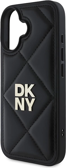 Mbështjellës DKNY Quilted Stack Logo për iPhone 16, i zi