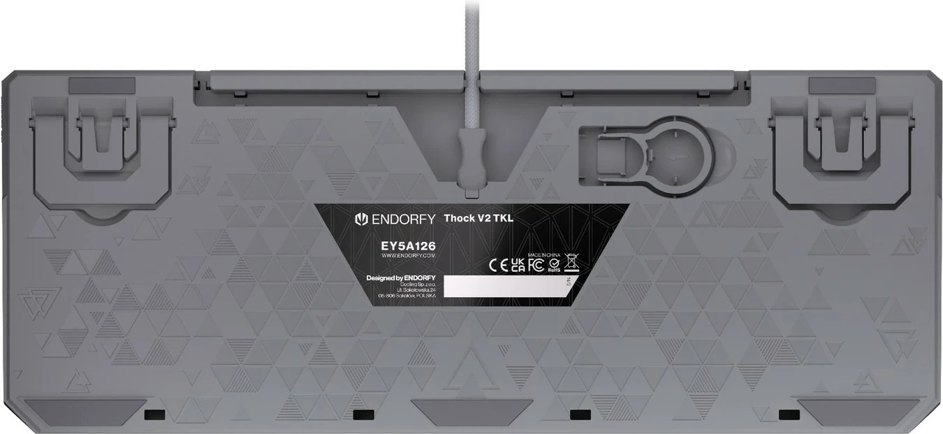 Tastierë mekanike Endorfy Thock V2 TKL, RGB, 80%, Hot-Swap, USB-C, gri