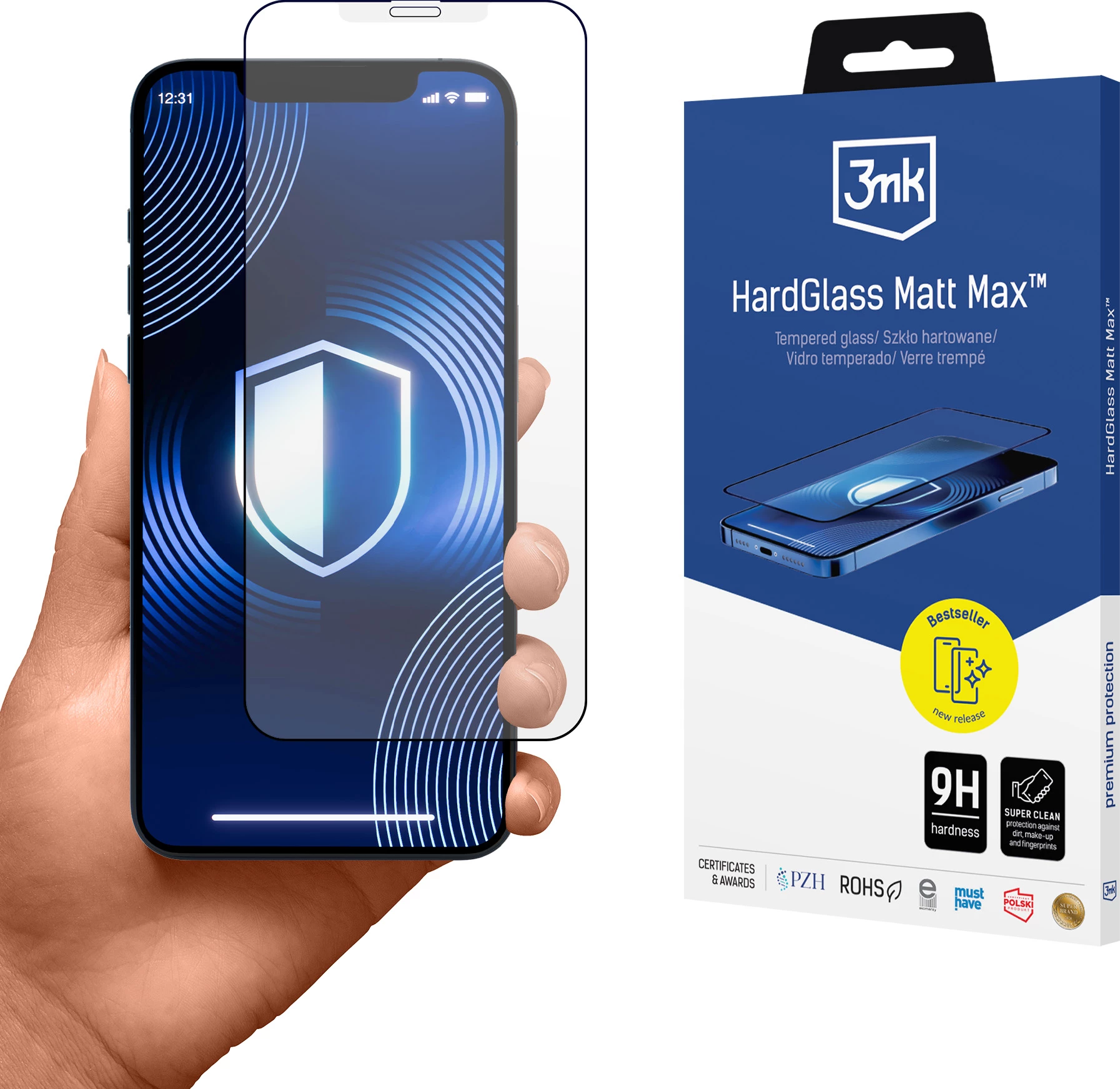 Xham i temperuar mat për ekran, 3mk HardGlass Matt Max, për iPhone XS Max / 11 Pro Max