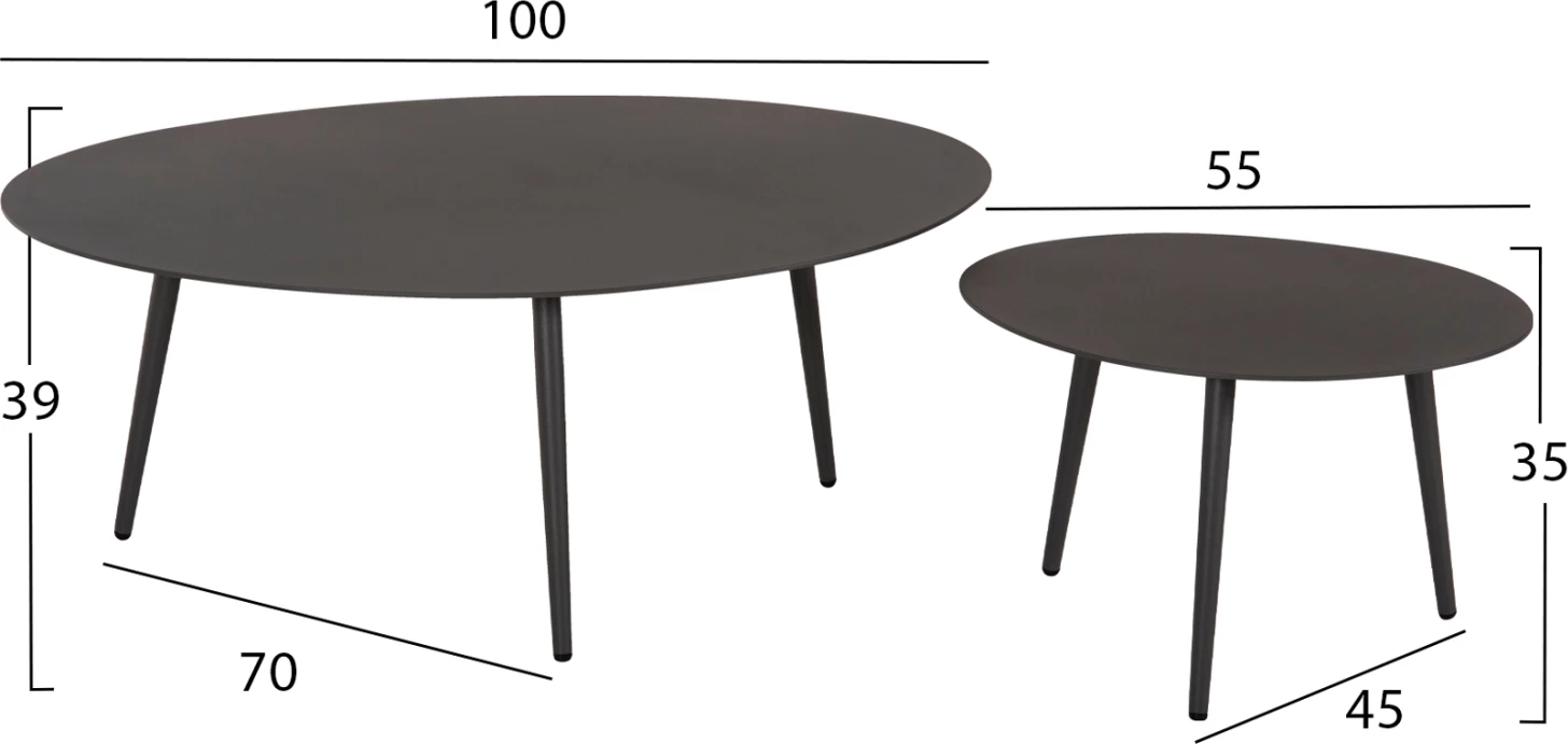Set salloni për jashtë 5 pjesë BREY FH6079 alumini antracit-kaki PE ratan-bezh jastëkë