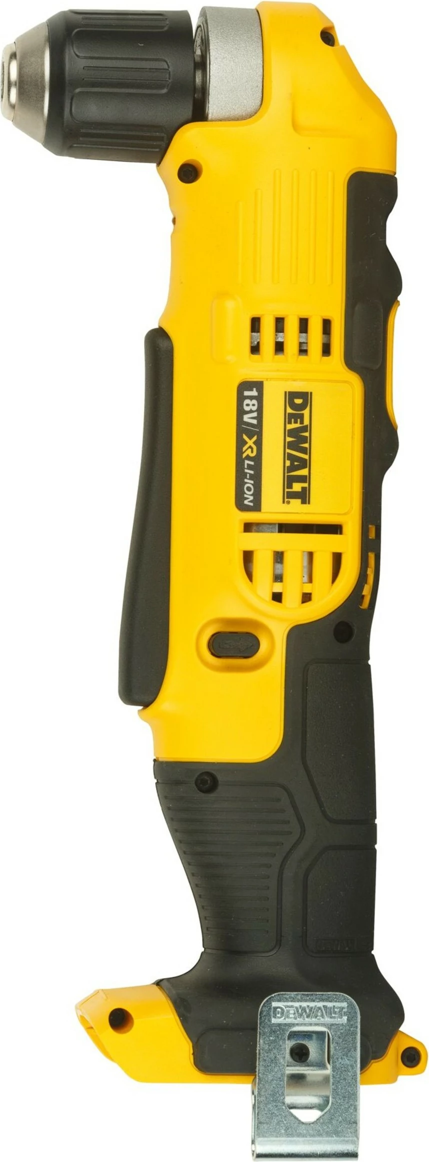 Makineri shpimi këndore DeWALT DCD740NT-XJ, 18V, 1.5Ah, pa çelës, zi/verdhe