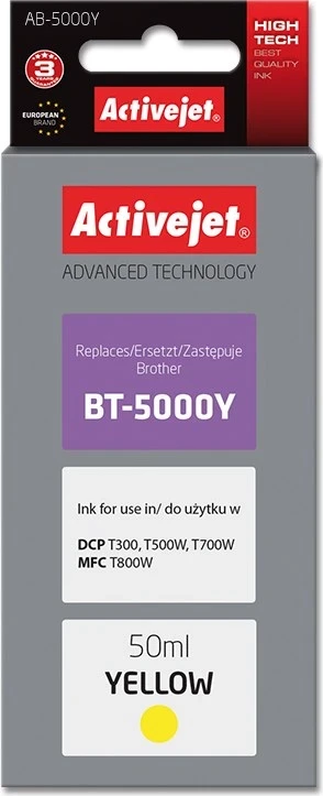Ngjyrë zëvendësuese Activejet AB-5000Y për printer Brother, 50ml, e verdhë