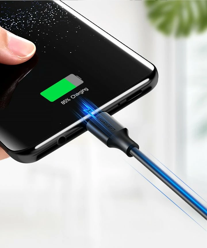 Kabllo Ugreen US287 60116 USB-A në USB-C, 1m, e zezë