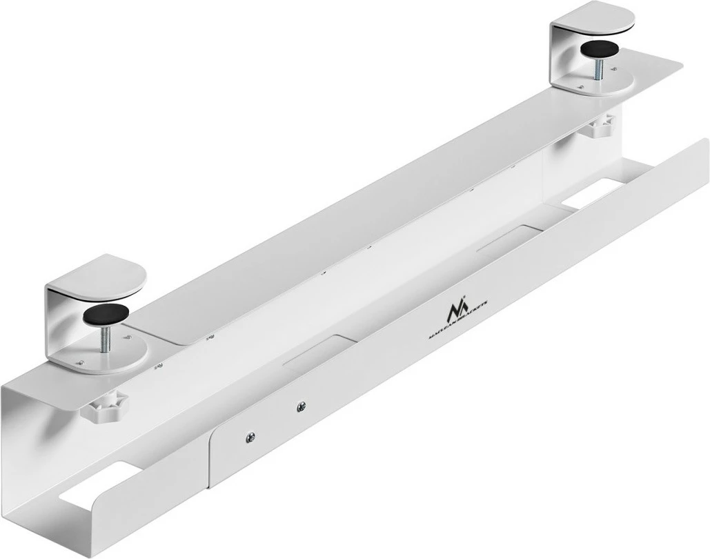 Organizues kabllosh për tavolinë Maclean MC-333, i bardhë, rregullim gjatësi 800/1000/1200 mm, kapacitet 5kg