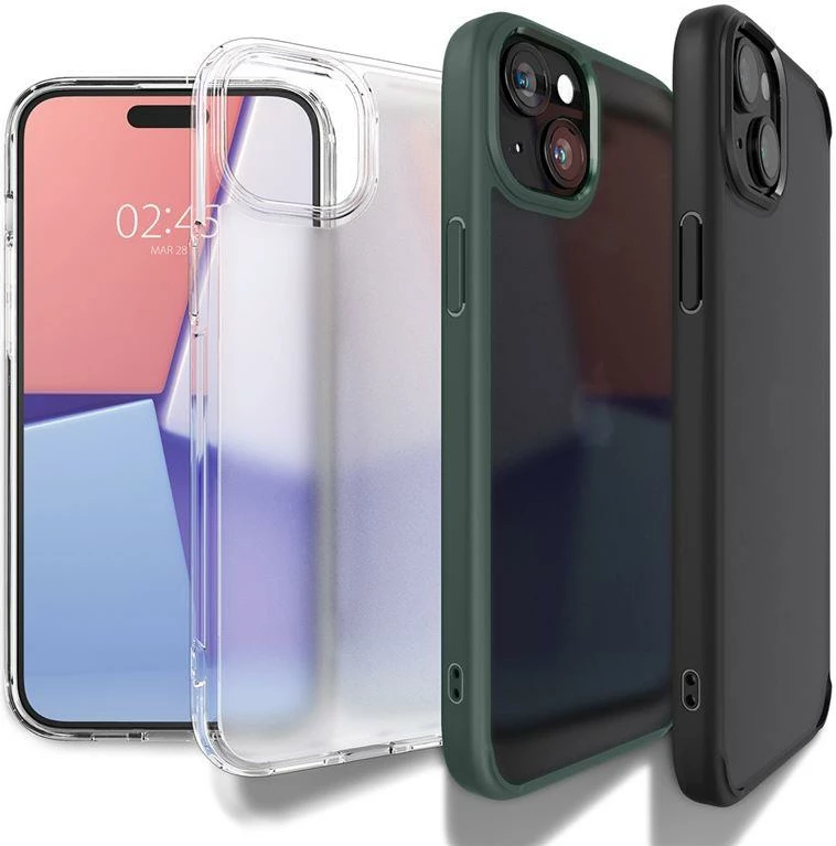 Mbështjellës Spigen Ultra Hybrid për iPhone 15 Plus, Kaltër e errët