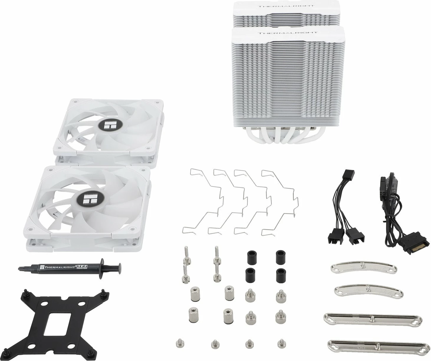 Ftohës procesori Thermalright Peerless Assassin 120, 2x120 mm, ARGB, dual-tower, 6 heatpipe, bardhë