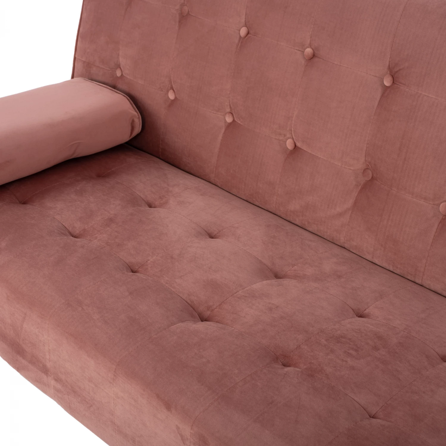 Shtrat divan WANDA FH3149.12 me kadife ngjyrë mollë të kalbur 188x83x83 cm