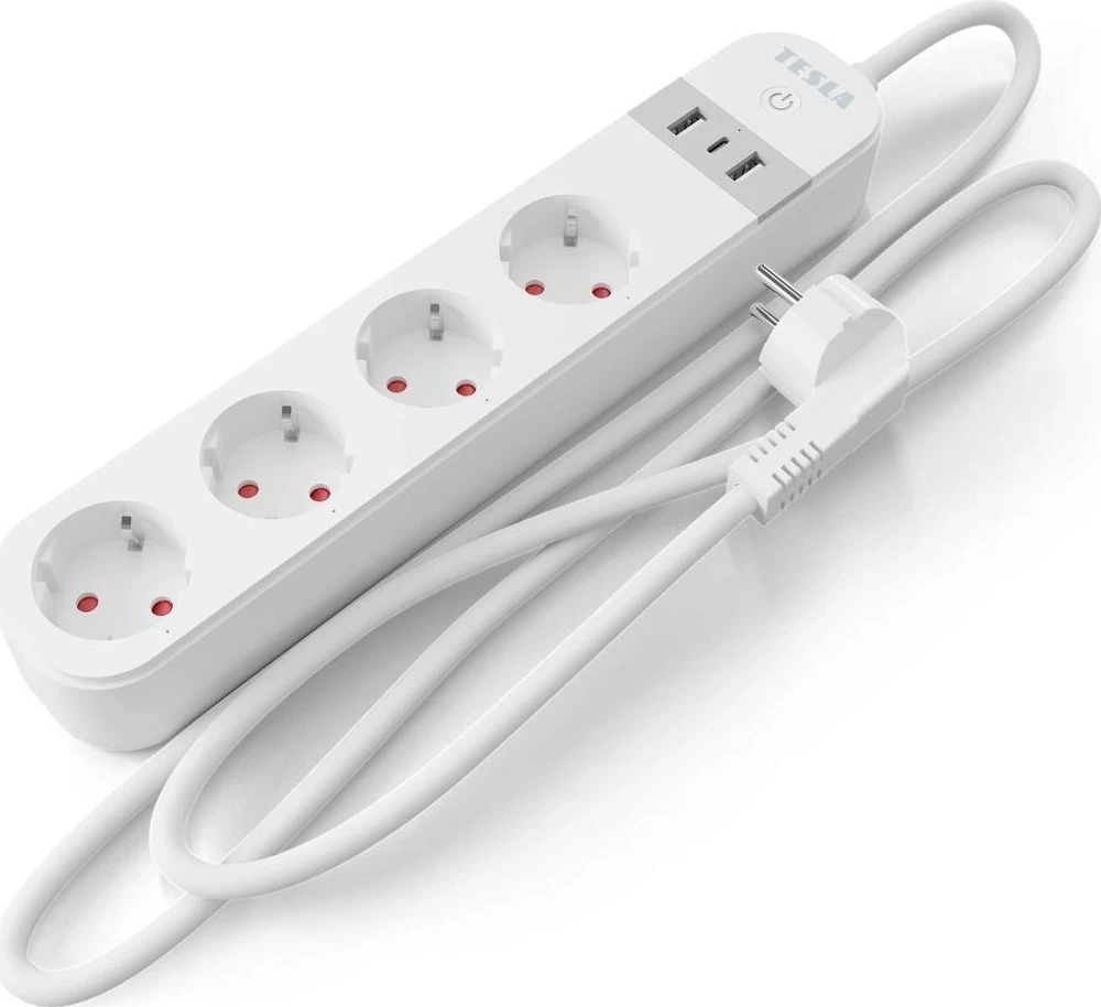 Priza inteligjente Tesla TSL-SPL-SPS300, me WiFi, e bardhë