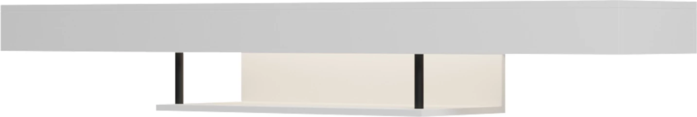 Mbajtës muri për TV me LED SAVOR FH18381.02, melaminë e bardhë, 150x29.5x22cm
