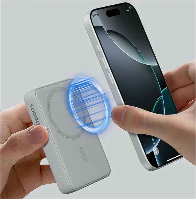 Power bank AUKEY PB-MS04 MagFusion Slim 10000mAh, MagSafe, 20W, Bardhë